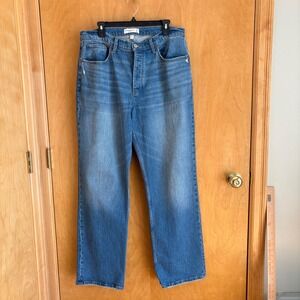 Abercrombie & Fitch The 90s Baggy Low Rise Jeans Womens 31/12 Blue Curve Love